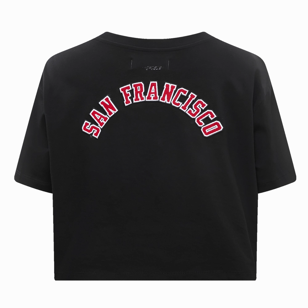NFL SAN FRANCISCO 49ERS CLASSIC SINGLE JERSEY BOXY TEE (BLACK)