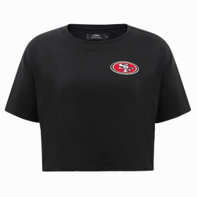 NFL SAN FRANCISCO 49ERS CLASSIC SINGLE JERSEY BOXY TEE (BLACK)