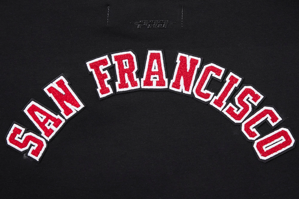 NFL SAN FRANCISCO 49ERS CLASSIC SINGLE JERSEY BOXY TEE (BLACK)