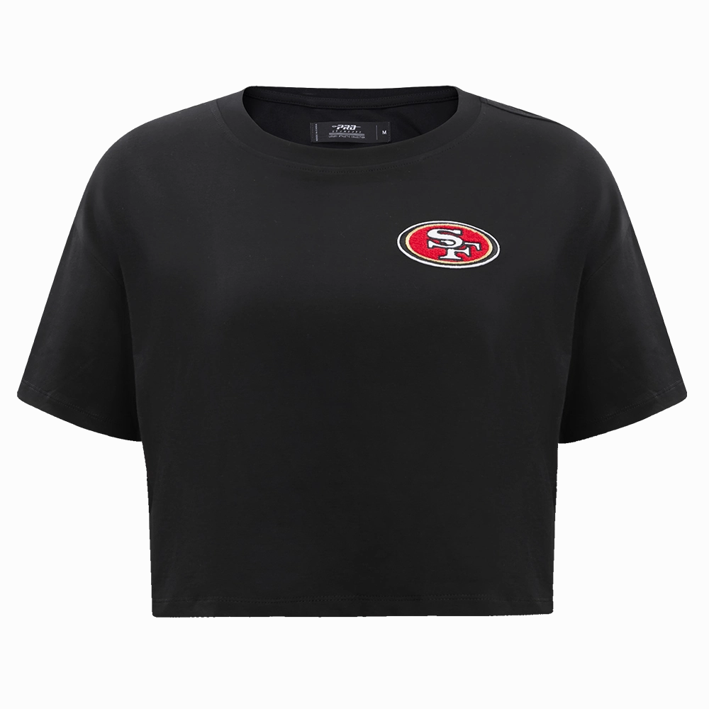 NFL SAN FRANCISCO 49ERS CLASSIC SINGLE JERSEY BOXY TEE (BLACK)