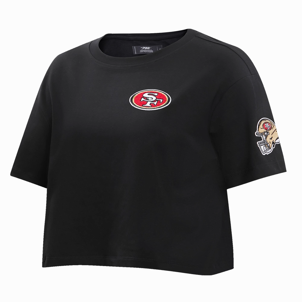 NFL SAN FRANCISCO 49ERS CLASSIC SINGLE JERSEY BOXY TEE (BLACK)
