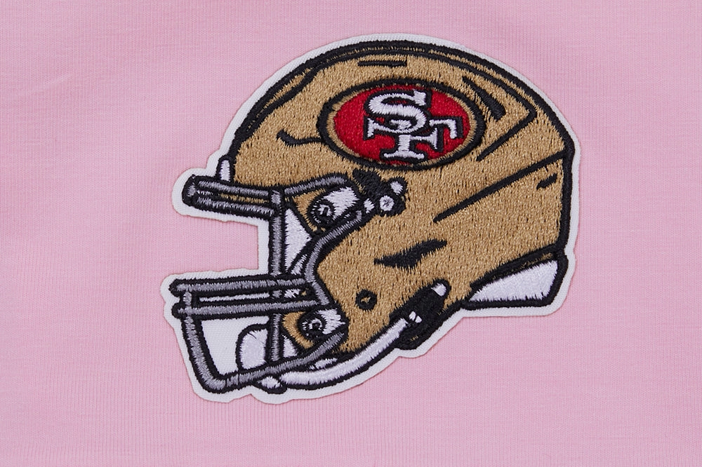NFL SAN FRANCISCO 49ERS CLASSIC SINGLE JERSEY BOXY TEE (PINK)