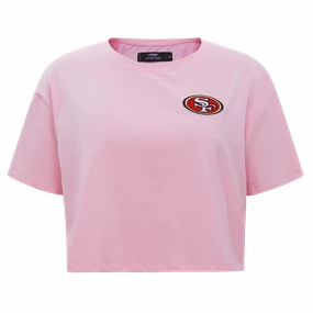 NFL SAN FRANCISCO 49ERS CLASSIC SINGLE JERSEY BOXY TEE (PINK)