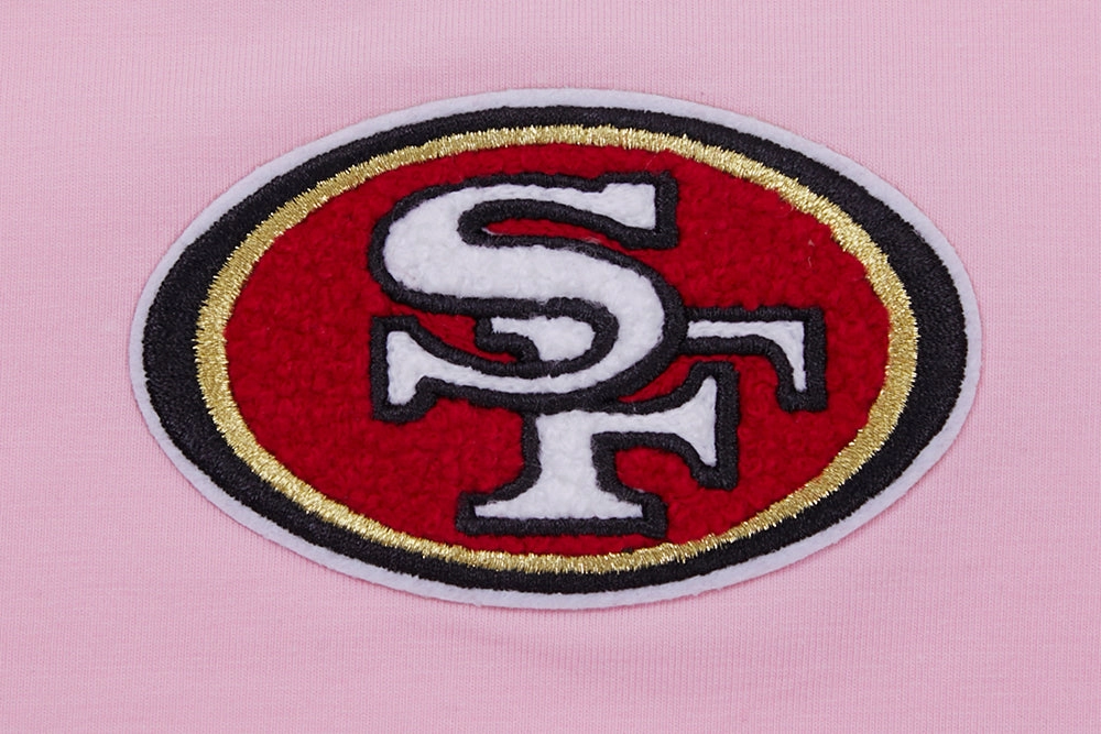 NFL SAN FRANCISCO 49ERS CLASSIC SINGLE JERSEY BOXY TEE (PINK)