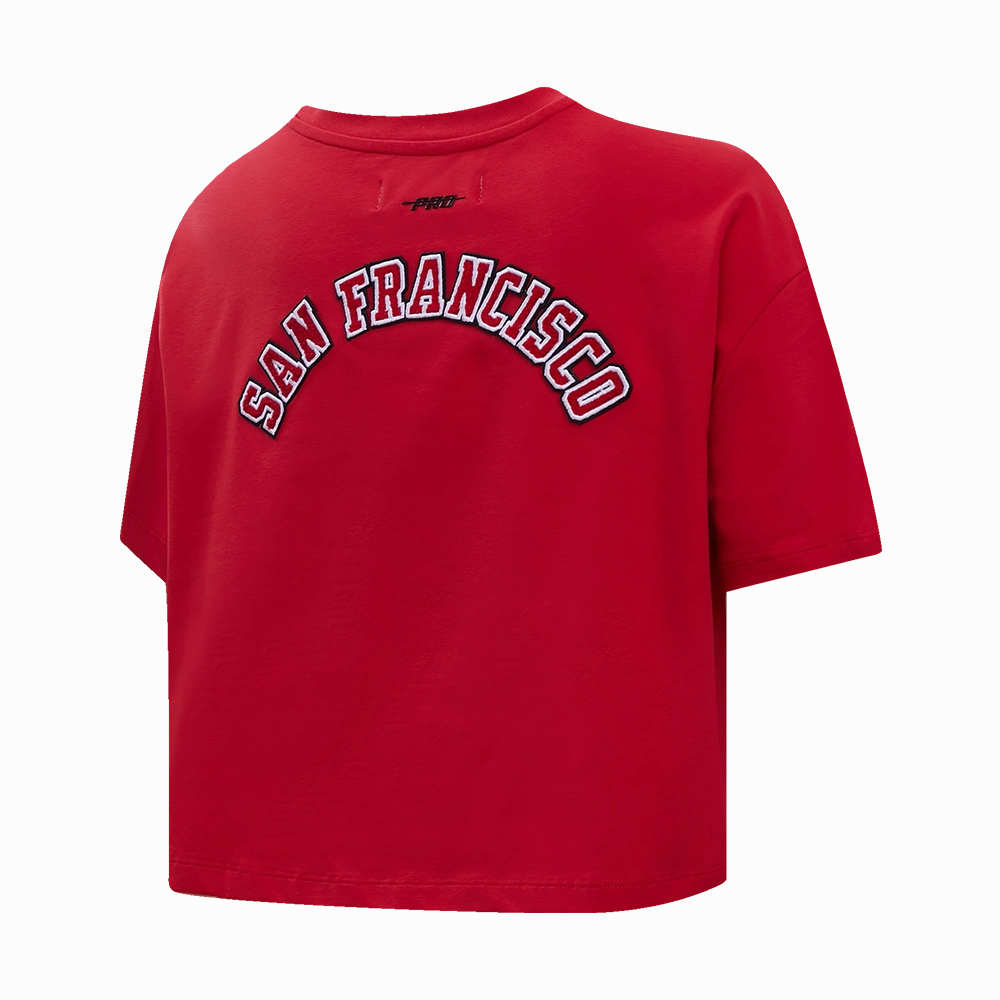 NFL SAN FRANCISCO 49ERS CLASSIC SINGLE JERSEY BOXY TEE (RED)