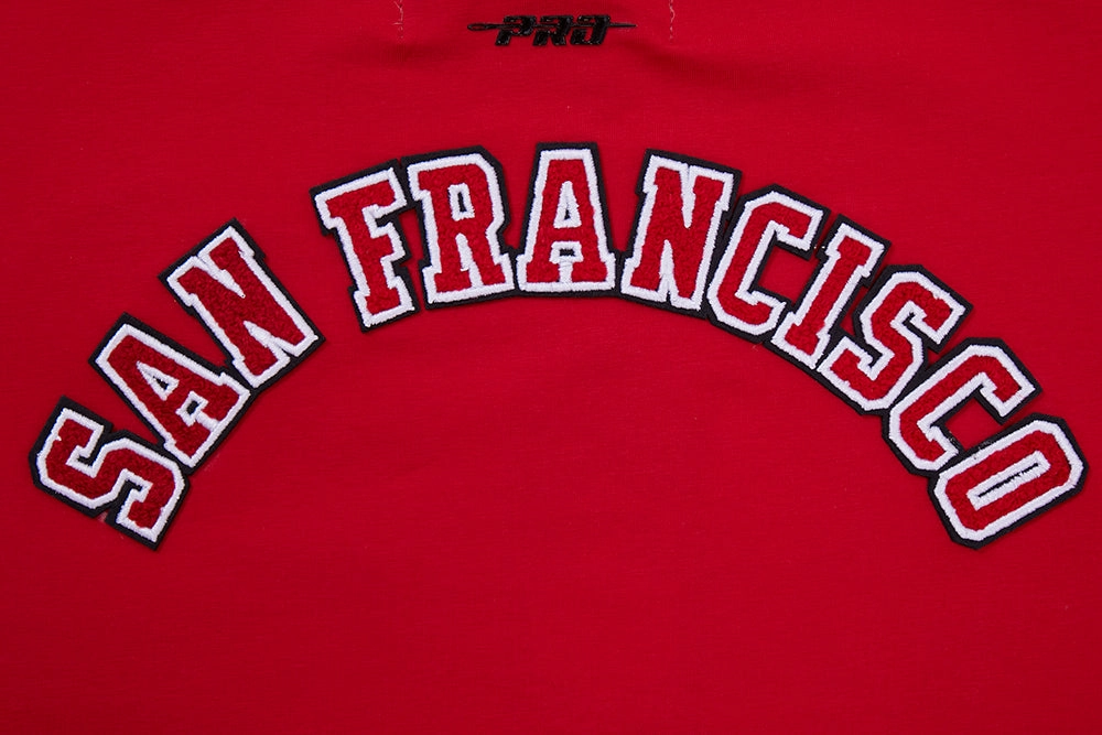 NFL SAN FRANCISCO 49ERS CLASSIC SINGLE JERSEY BOXY TEE (RED)