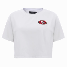 NFL SAN FRANCISCO 49ERS CLASSIC SINGLE JERSEY BOXY TEE (WHITE)