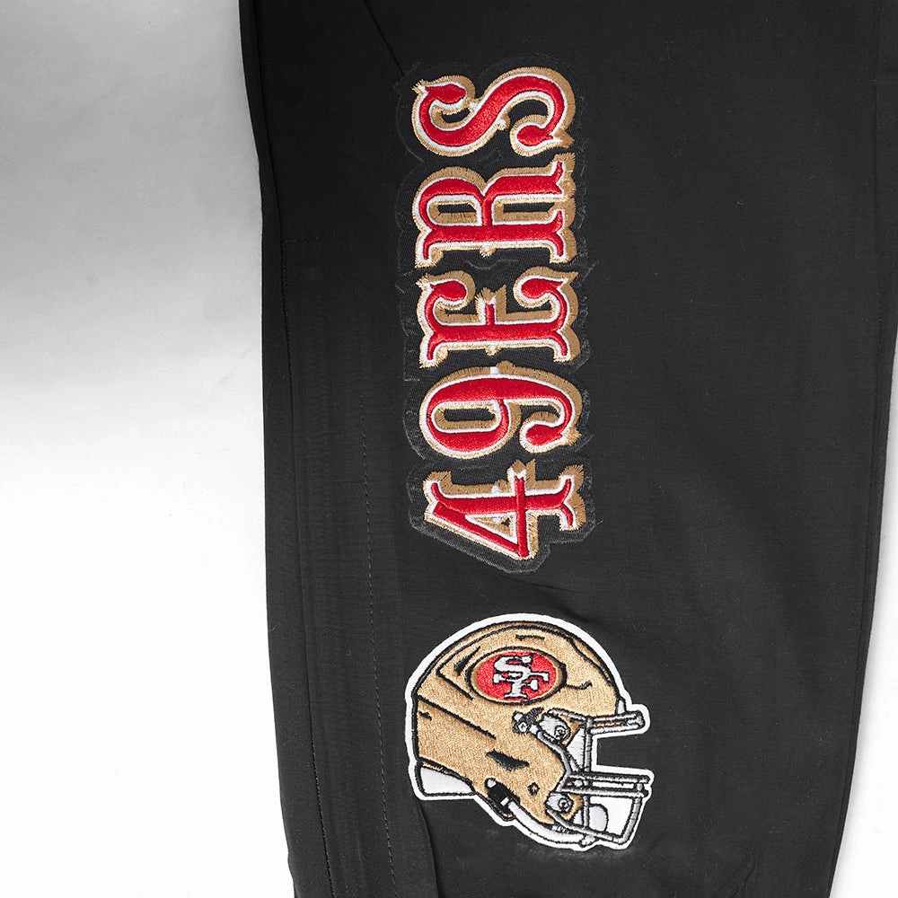 NFL SAN FRANCISCO 49ERS CLASSIC WIND SUIT MEN'S WOVEN PANT (BLACK)