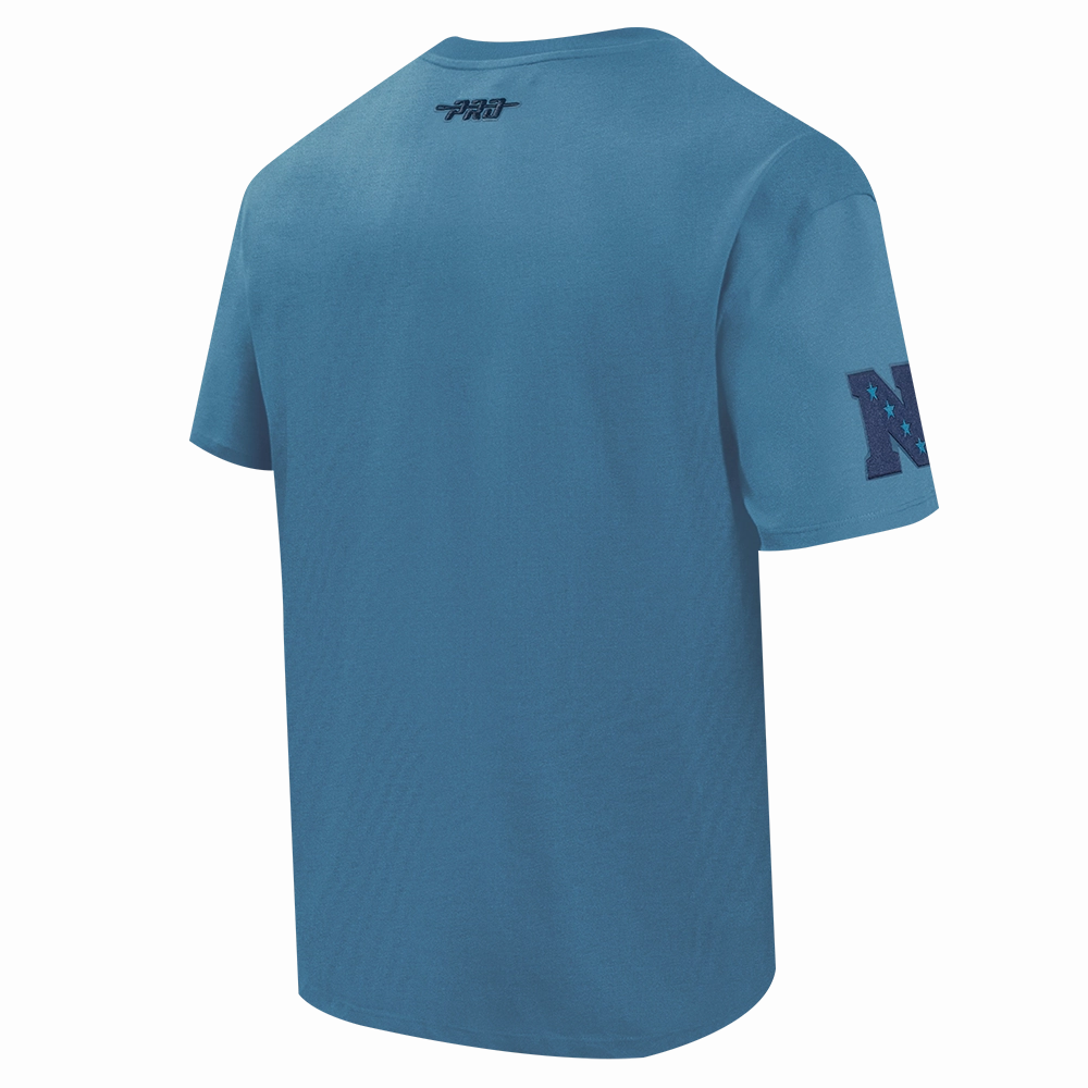 NFL SAN FRANCISCO 49ERS COUNTRY CLUB MEN'S COTTON JERSEY DROP SHOULDER TEE (STEEL BLUE)