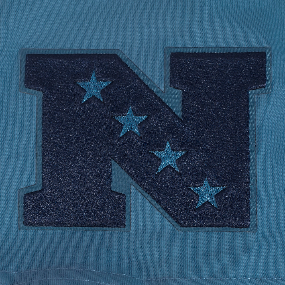 NFL SAN FRANCISCO 49ERS COUNTRY CLUB MEN'S COTTON JERSEY DROP SHOULDER TEE (STEEL BLUE)