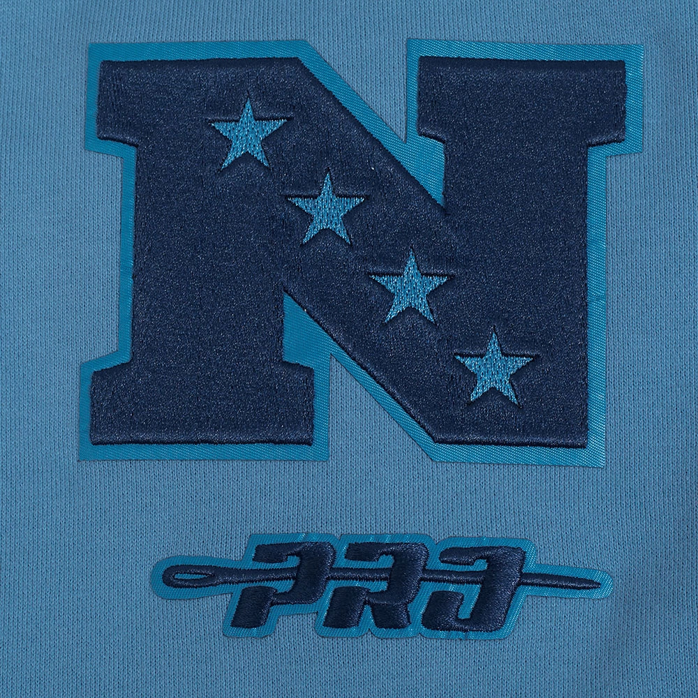 NFL SAN FRANCISCO 49ERS COUNTRY CLUB MEN'S DROP SHOULDER FLEECE CREWNECK (STEEL BLUE)