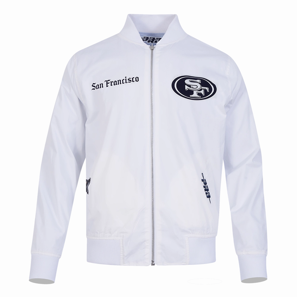 NFL SAN FRANCISCO 49ERS COUNTRY CLUB MEN'S SEERSUCKER JACKET (SEERSUCKER BLUE)