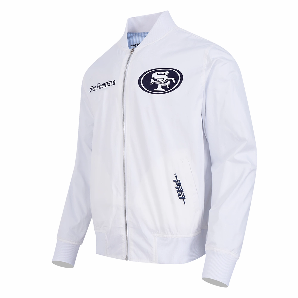 NFL SAN FRANCISCO 49ERS COUNTRY CLUB MEN'S SEERSUCKER JACKET (SEERSUCKER BLUE)