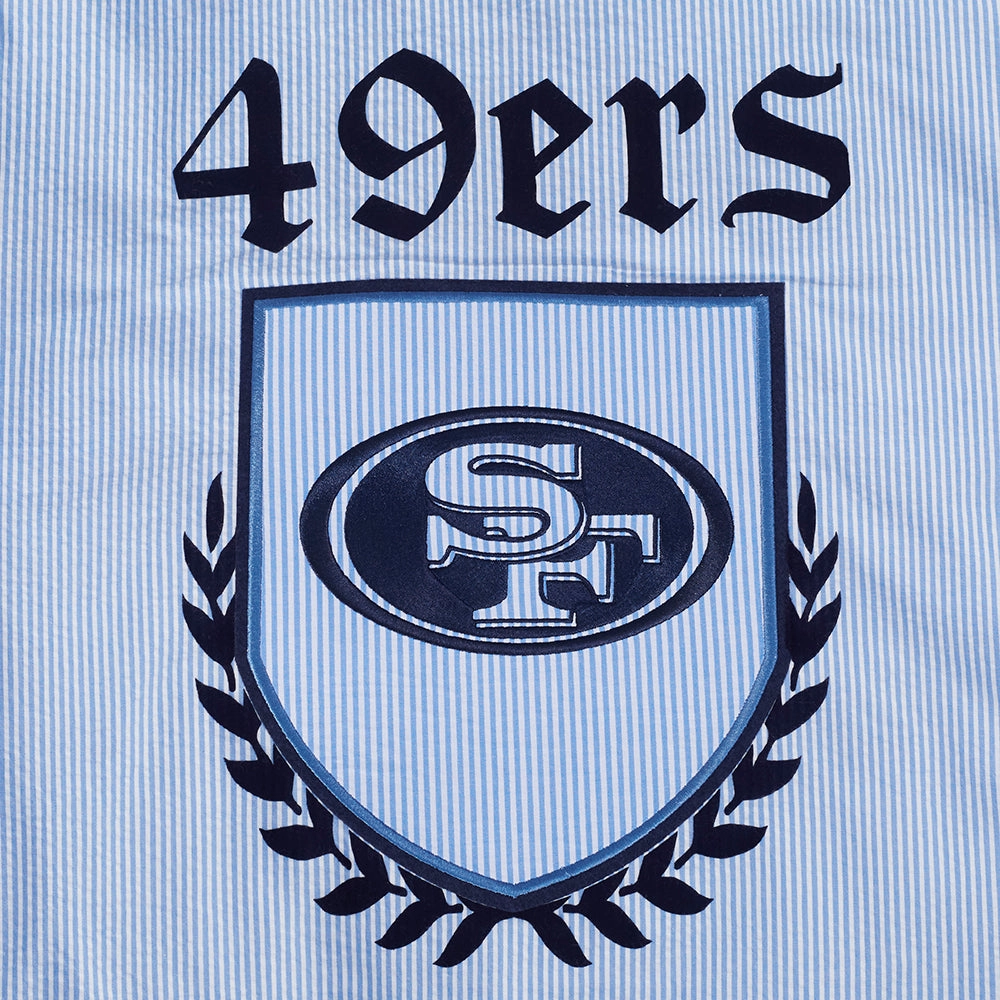 NFL SAN FRANCISCO 49ERS COUNTRY CLUB MEN'S SEERSUCKER JACKET (SEERSUCKER BLUE)