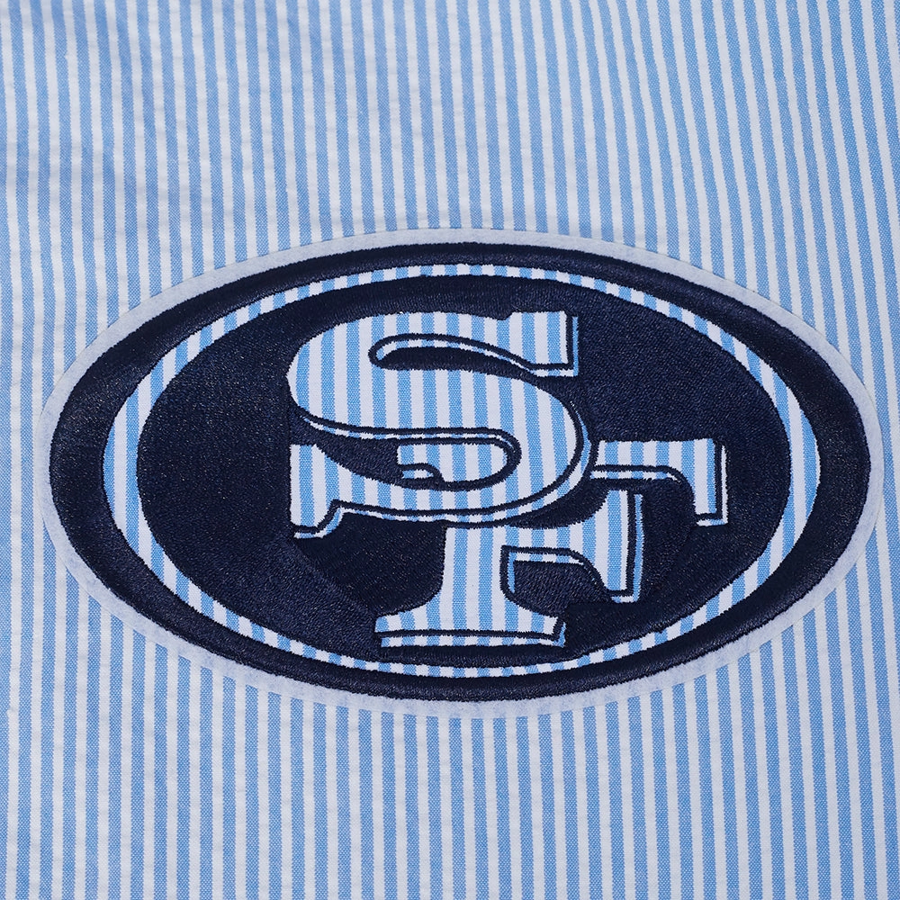 NFL SAN FRANCISCO 49ERS COUNTRY CLUB MEN'S SEERSUCKER JACKET (SEERSUCKER BLUE)