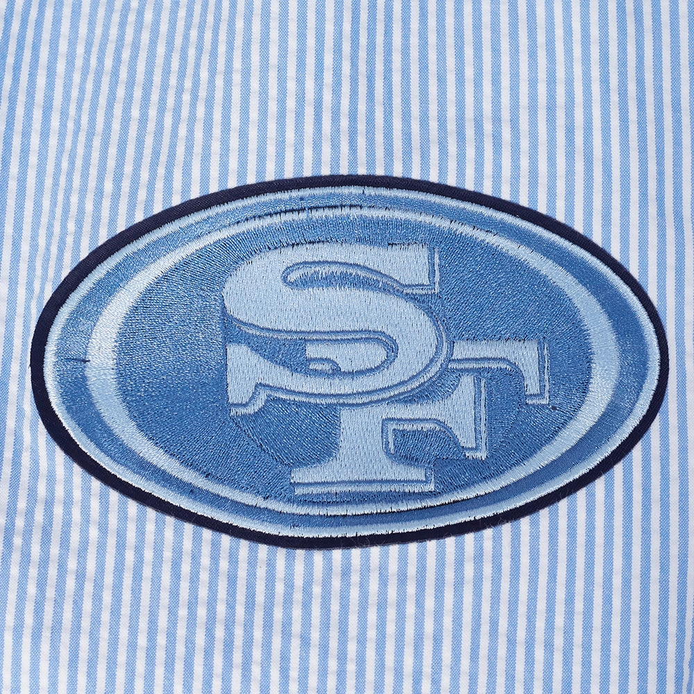 NFL SAN FRANCISCO 49ERS COUNTRY CLUB MEN'S SEERSUCKER JACKET (SEERSUCKER BLUE)
