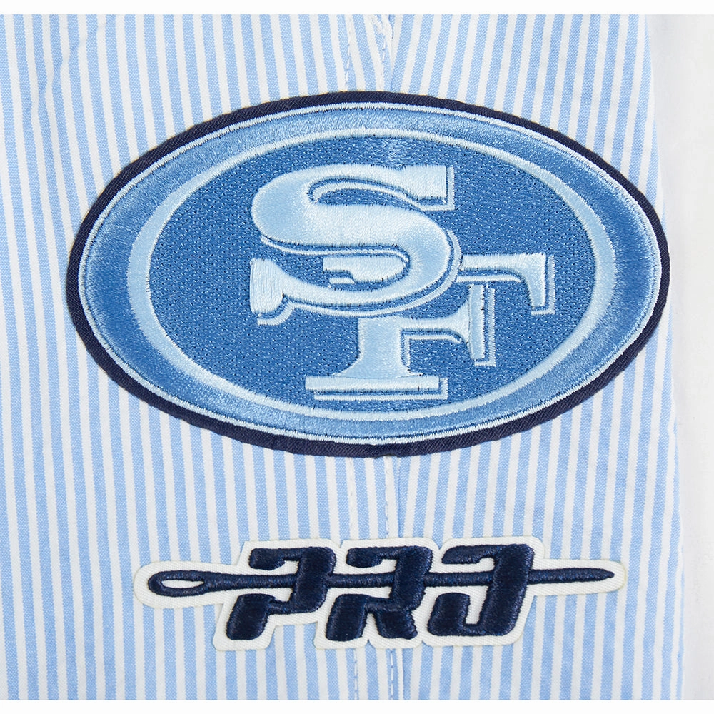 NFL SAN FRANCISCO 49ERS COUNTRY CLUB MEN'S SEERSUCKER SHORT (SEERSUCKER BLUE)