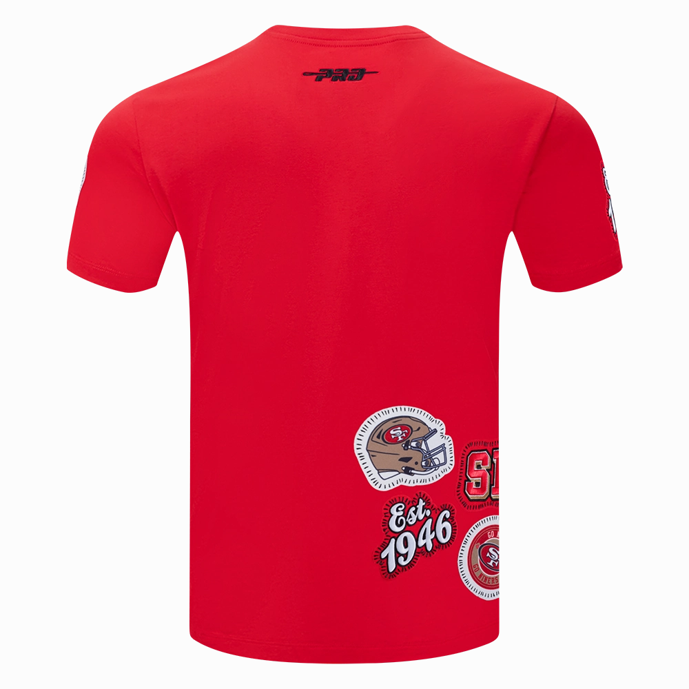 NFL SAN FRANCISCO 49ERS DIY PICK STITCH MEN'S SINGLE JERSEY TEE (RED)