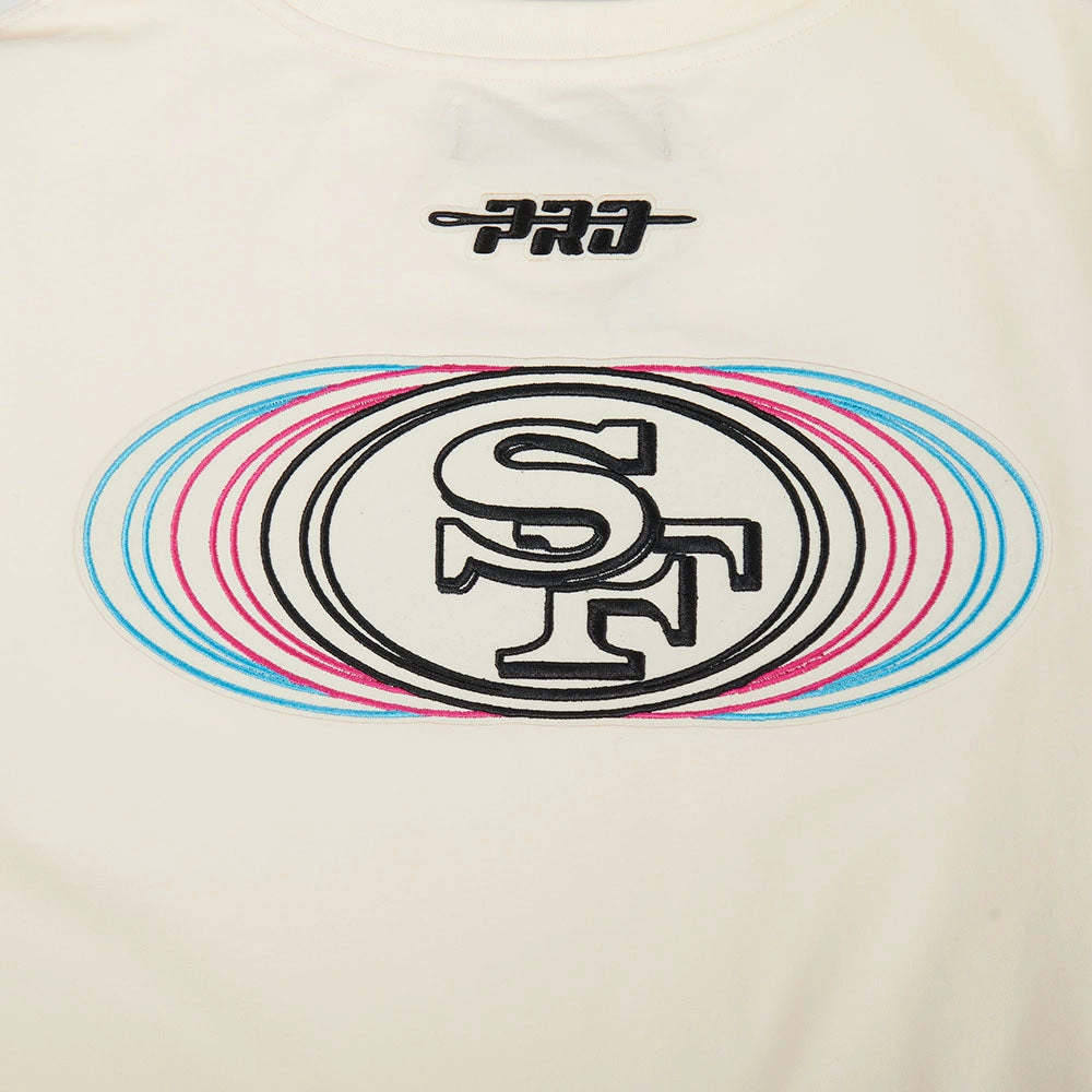 NFL SAN FRANCISCO 49ERS ECHO LOGO MEN'S SINGLE JERSEY TEE (EGGSHELL)