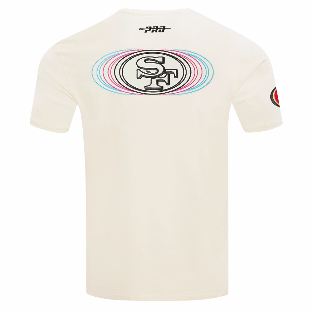 NFL SAN FRANCISCO 49ERS ECHO LOGO MEN'S SINGLE JERSEY TEE (EGGSHELL)