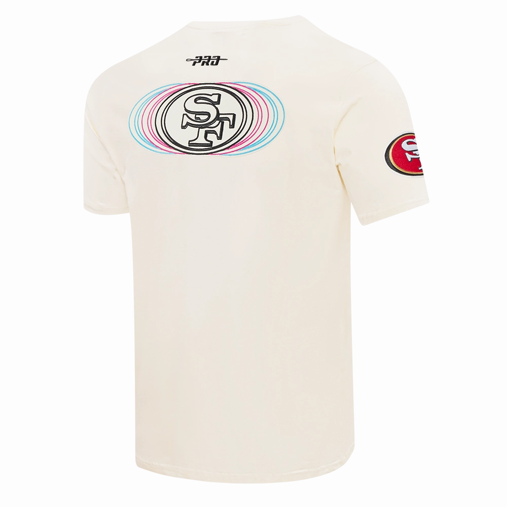NFL SAN FRANCISCO 49ERS ECHO LOGO MEN'S SINGLE JERSEY TEE (EGGSHELL)