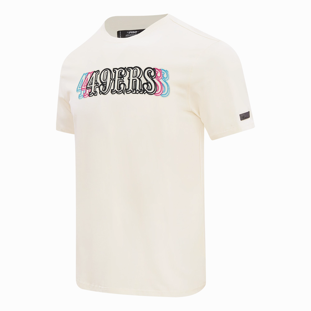 NFL SAN FRANCISCO 49ERS ECHO LOGO MEN'S SINGLE JERSEY TEE (EGGSHELL)