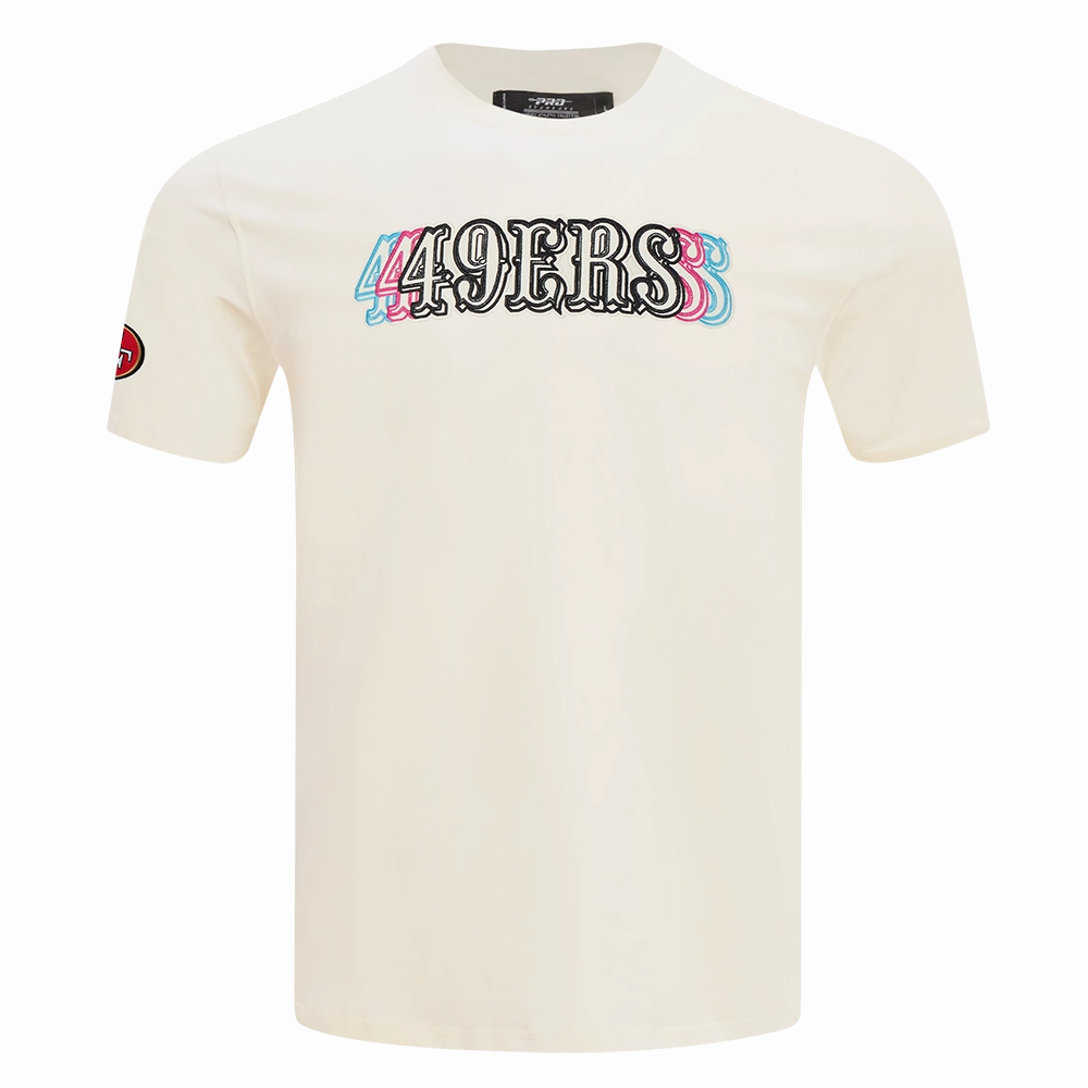 NFL SAN FRANCISCO 49ERS ECHO LOGO MEN'S SINGLE JERSEY TEE (EGGSHELL)