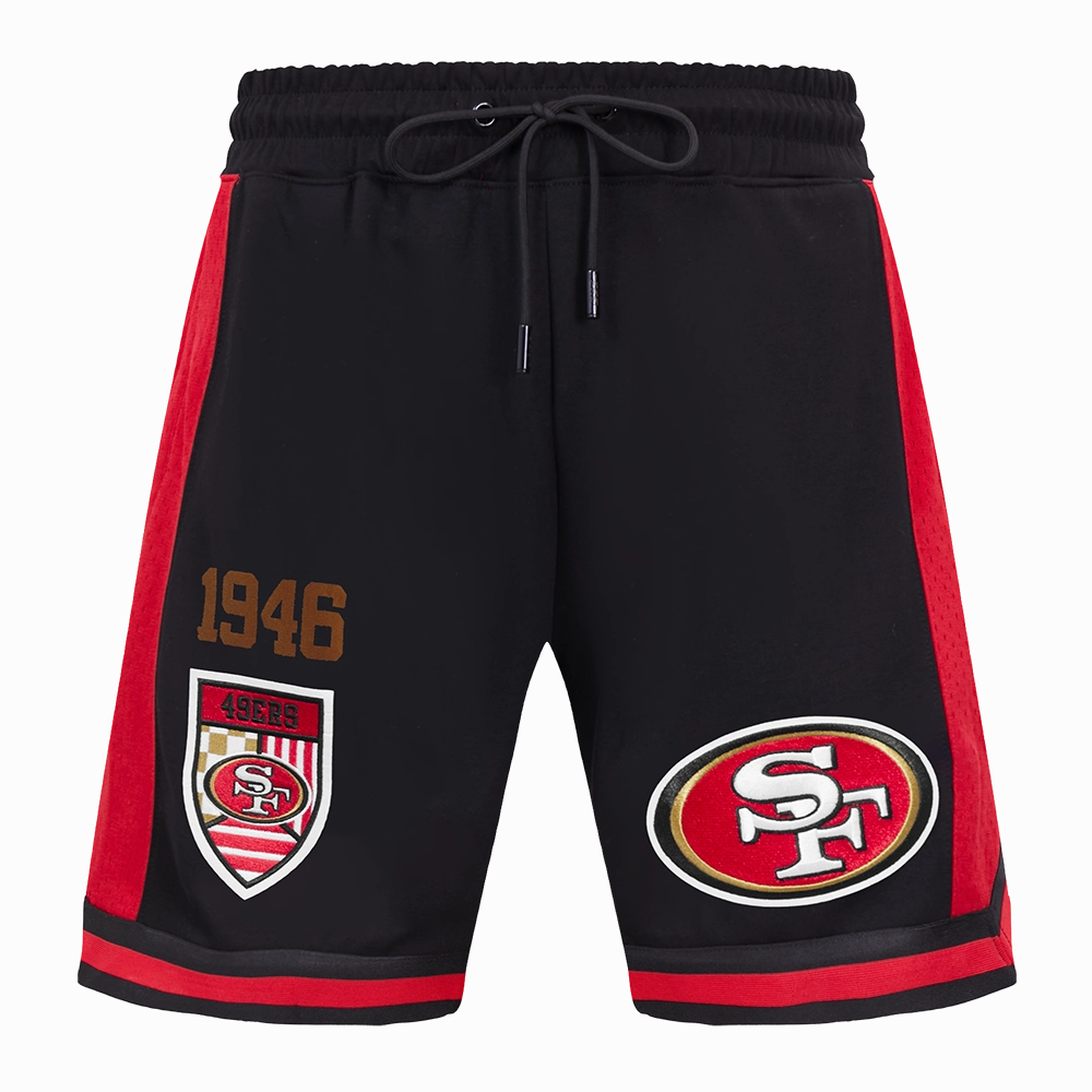 NFL SAN FRANCISCO 49ERS FAST LANE DOUBLE KNIT 2.0 MEN'S SHORT (BLACK/RED)