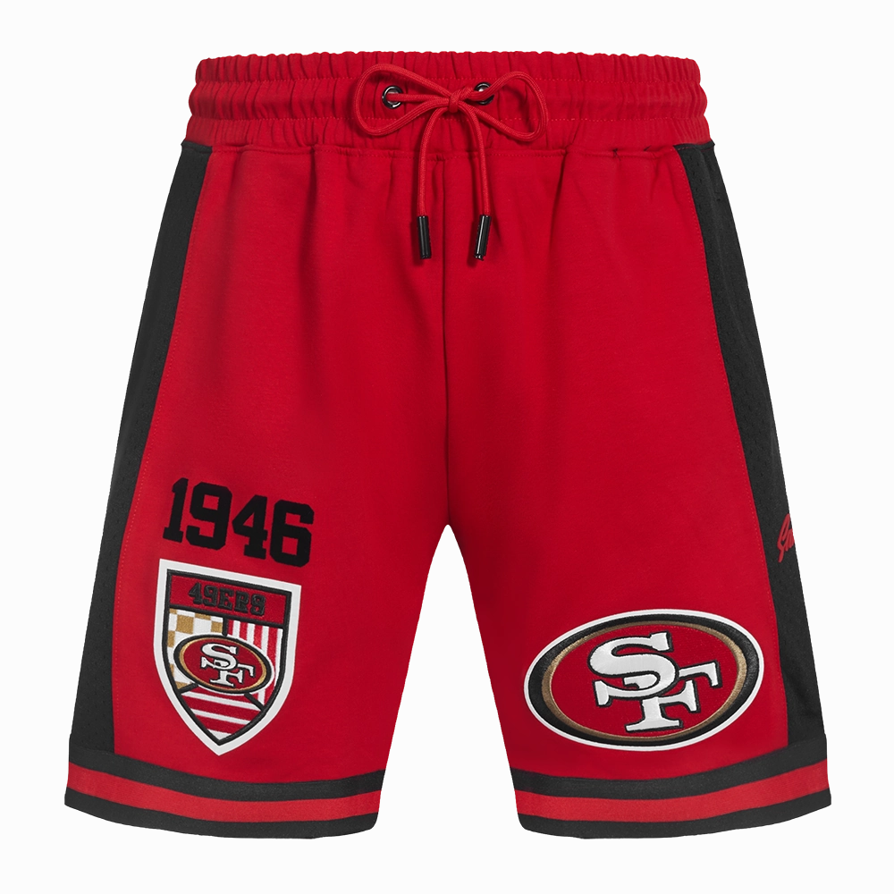 NFL SAN FRANCISCO 49ERS FAST LANE DOUBLE KNIT 2.0 MEN'S SHORT (RED/BLACK)