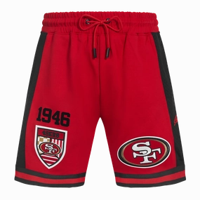 NFL SAN FRANCISCO 49ERS FAST LANE DOUBLE KNIT 2.0 MEN'S SHORT (RED/BLACK)