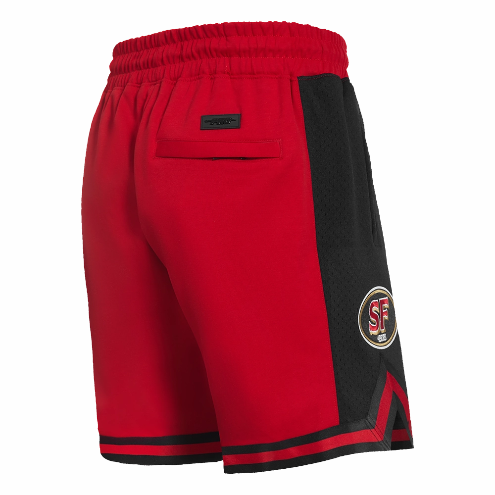 NFL SAN FRANCISCO 49ERS FAST LANE DOUBLE KNIT 2.0 MEN'S SHORT (RED/BLACK)