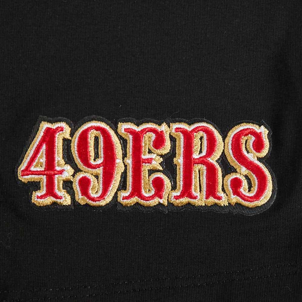 NFL SAN FRANCISCO 49ERS GAME DAY CLASSICS WOMEN'S SJ BABY DOLL TEE (BLACK)