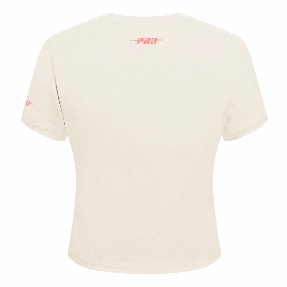 NFL SAN FRANCISCO 49ERS HIGH IMPACT WOMEN'S BABY DOLL TEE (EGGSHELL)