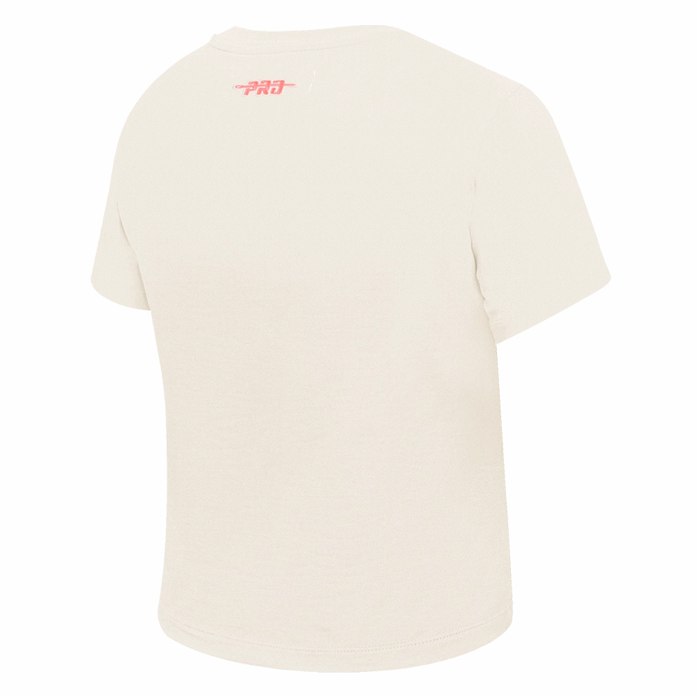 NFL SAN FRANCISCO 49ERS HIGH IMPACT WOMEN'S BABY DOLL TEE (EGGSHELL)