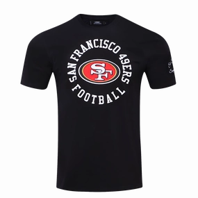 NFL SAN FRANCISCO 49ERS HYBRID SINGLE JERSEY MEN'S TEE (BLACK)