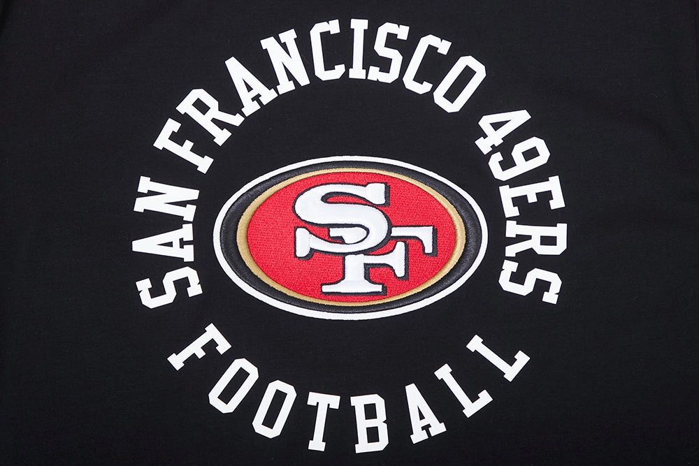 NFL SAN FRANCISCO 49ERS HYBRID SINGLE JERSEY MEN'S TEE (BLACK)
