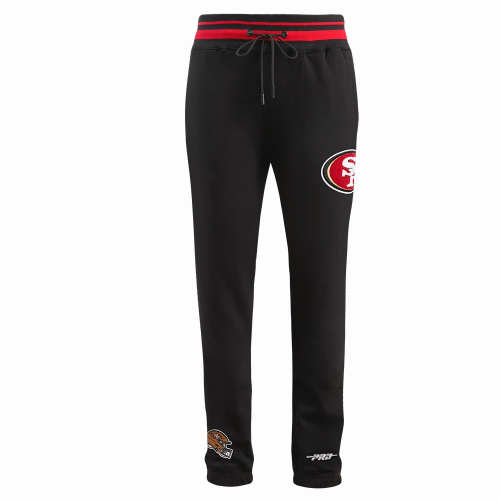 NFL SAN FRANCISCO 49ERS MASHUP MEN'S RIB SWEATPANT (BLACK/RED/BLACK)