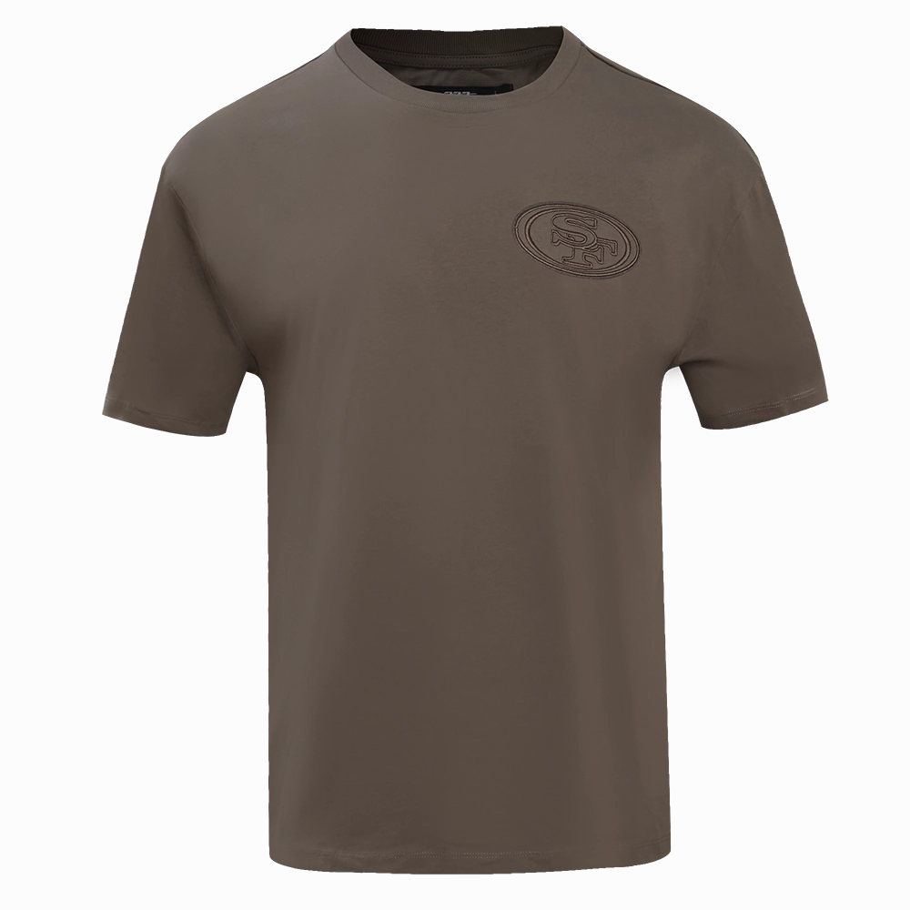 NFL SAN FRANCISCO 49ERS NEUTRAL DROP SHOULDER MEN'S TEE (DARK TAUPE)