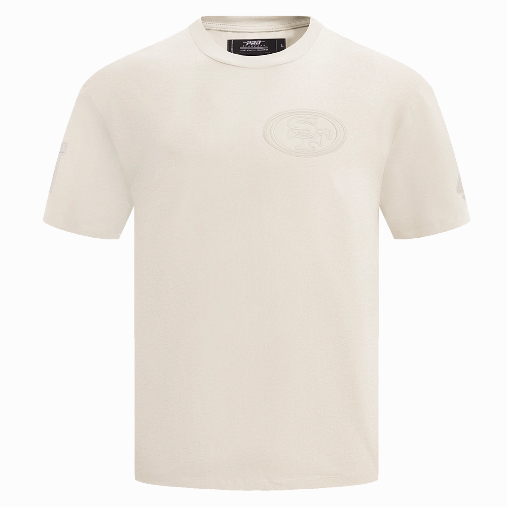 NFL SAN FRANCISCO 49ERS NEUTRAL DROP SHOULDER MEN'S TEE (EGGSHELL)