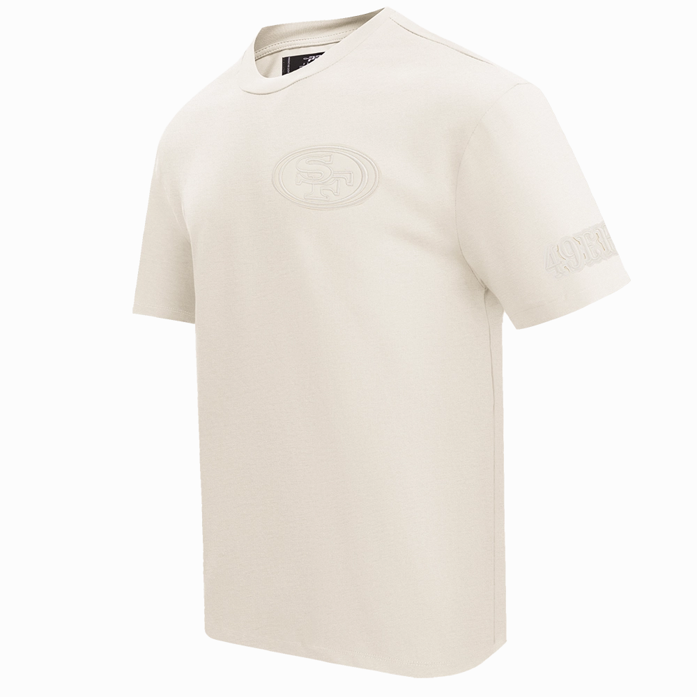 NFL SAN FRANCISCO 49ERS NEUTRAL DROP SHOULDER MEN'S TEE (EGGSHELL)