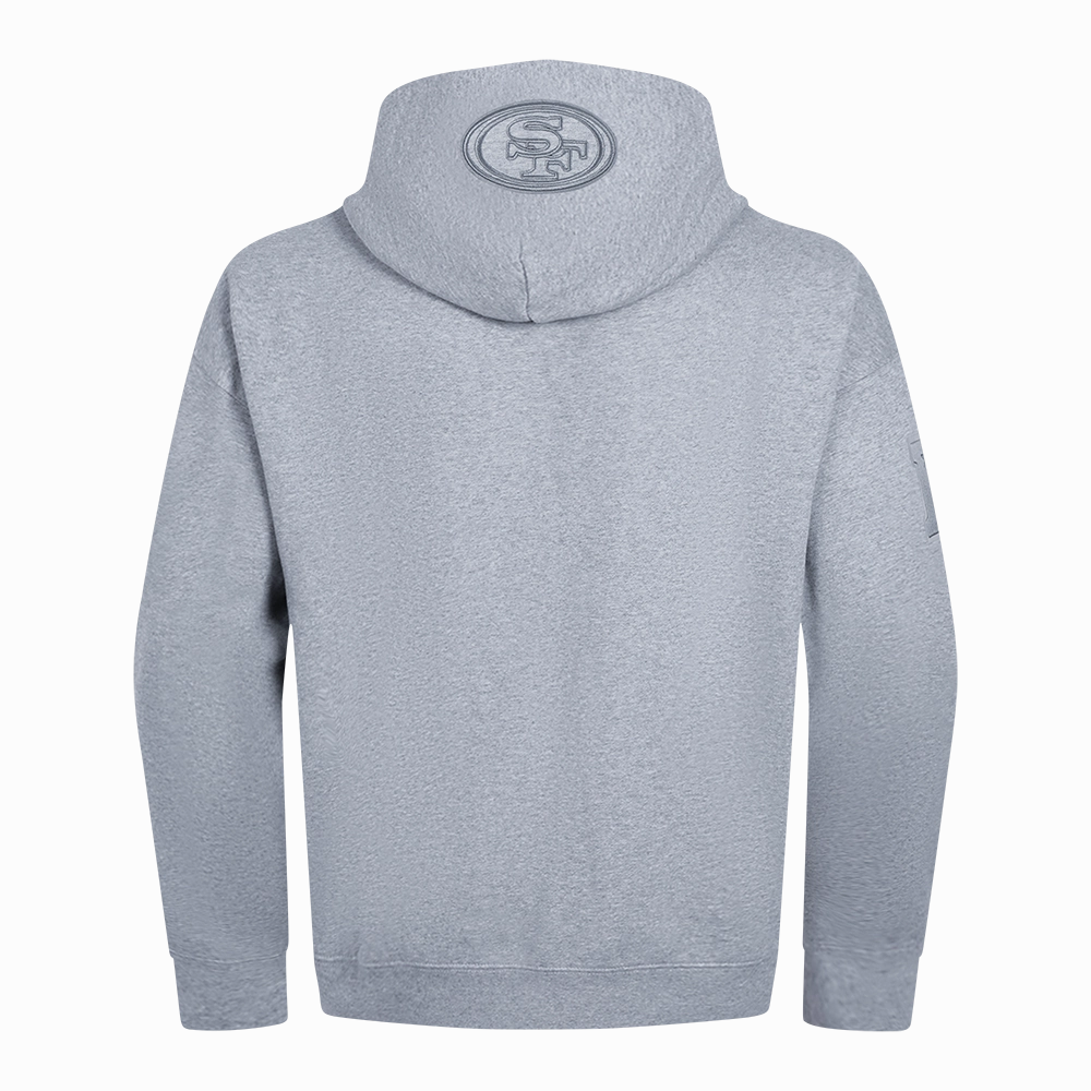 NFL SAN FRANCISCO 49ERS NEUTRAL MEN'S DROP SHOULDER PO HOODIE (DARK HEATHER GRAY)