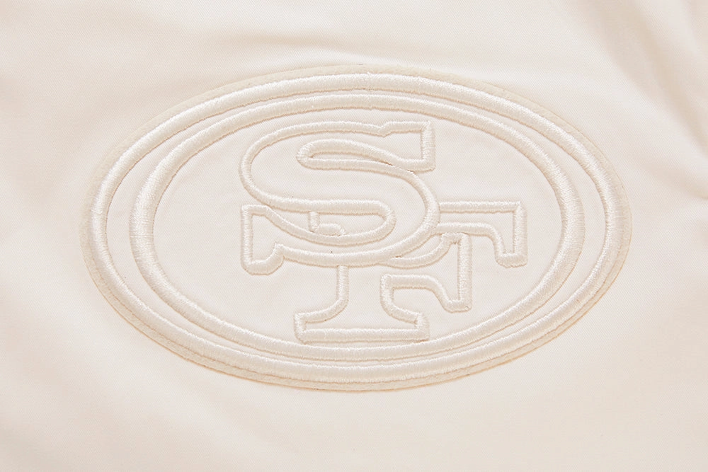 NFL SAN FRANCISCO 49ERS NEUTRAL MEN'S TWILL JACKET (EGGSHELL)