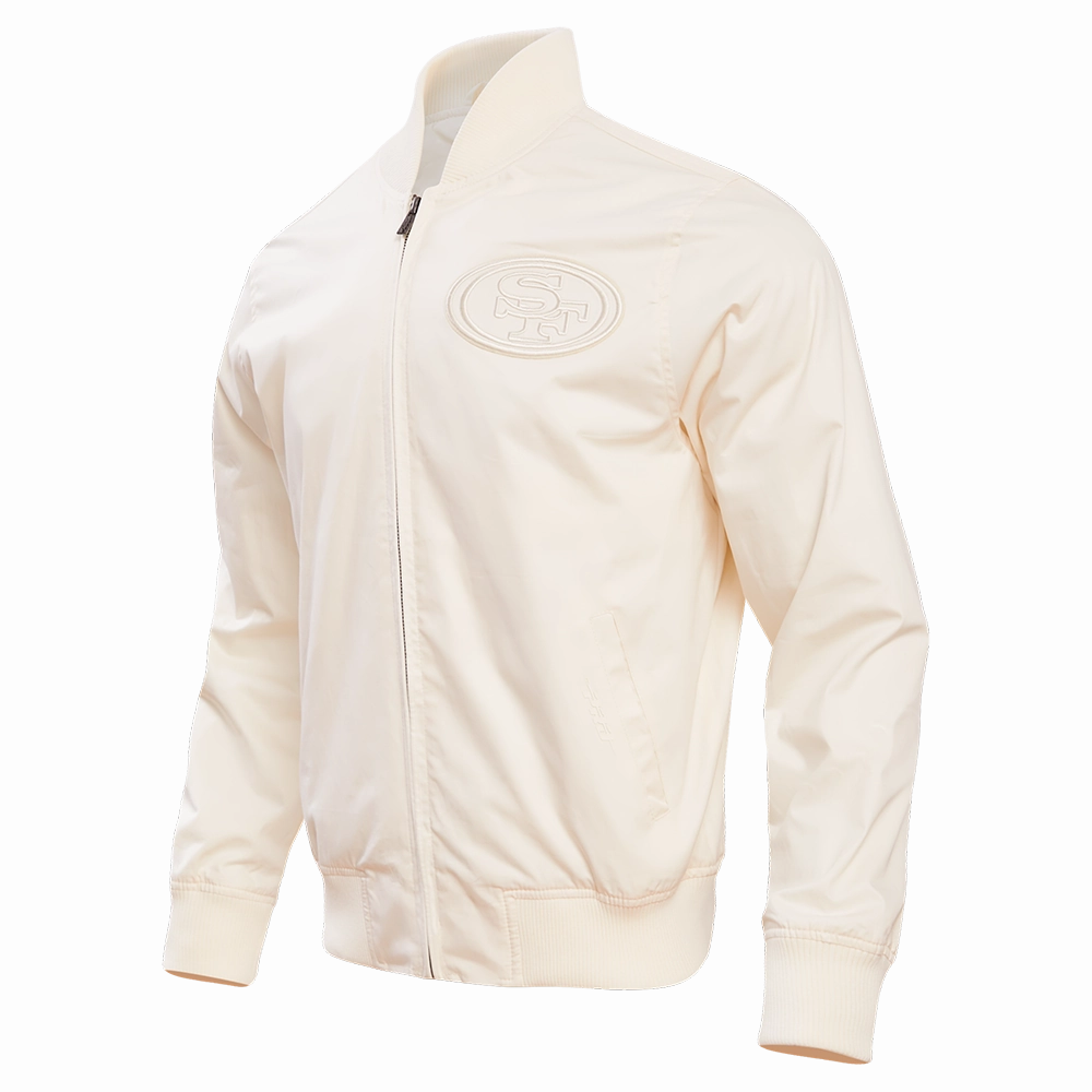 NFL SAN FRANCISCO 49ERS NEUTRAL MEN'S TWILL JACKET (EGGSHELL)
