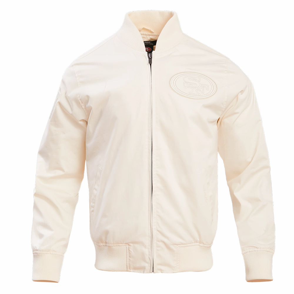 NFL SAN FRANCISCO 49ERS NEUTRAL MEN'S TWILL JACKET (EGGSHELL)