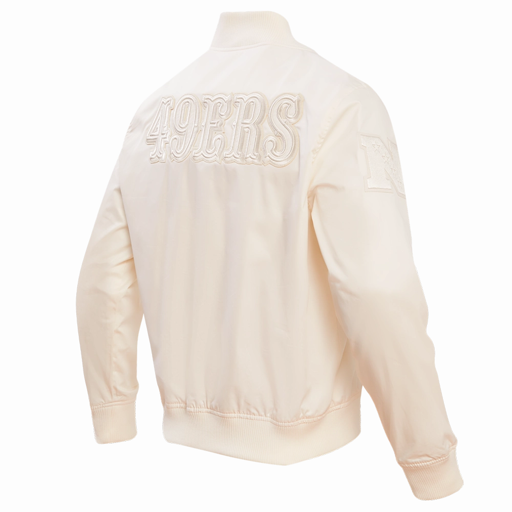 NFL SAN FRANCISCO 49ERS NEUTRAL MEN'S TWILL JACKET (EGGSHELL)