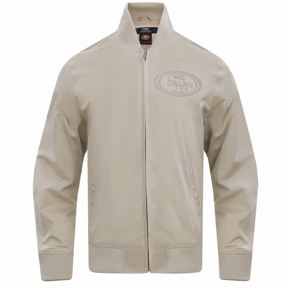 NFL SAN FRANCISCO 49ERS NEUTRAL TWILL JACKET (TAUPE)
