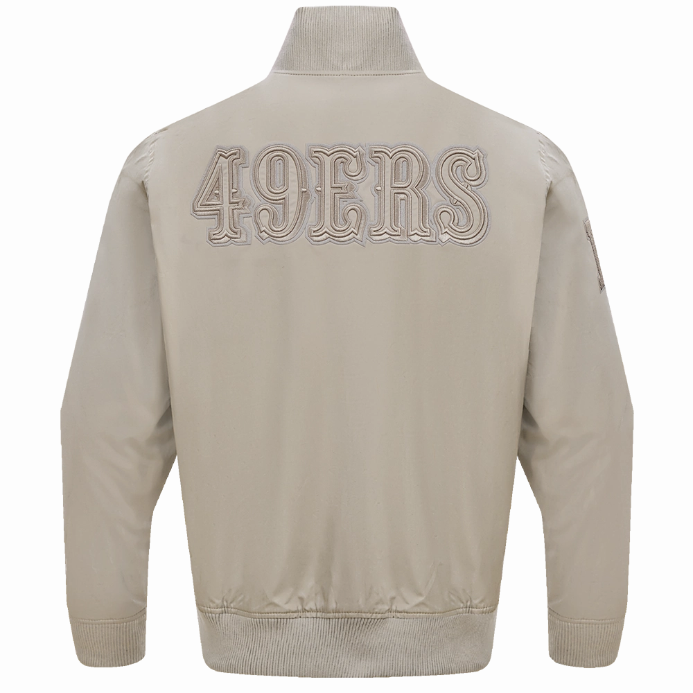 NFL SAN FRANCISCO 49ERS NEUTRAL TWILL JACKET (TAUPE)