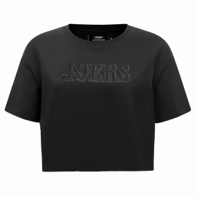 NFL SAN FRANCISCO 49ERS NEUTRAL WOMEN'S BOXY TEE (BLACK)