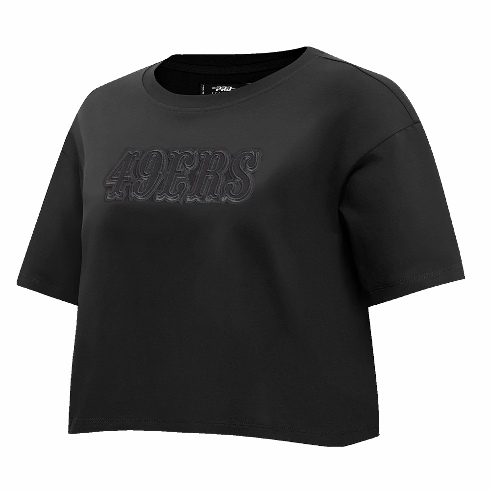 NFL SAN FRANCISCO 49ERS NEUTRAL WOMEN'S BOXY TEE (BLACK)