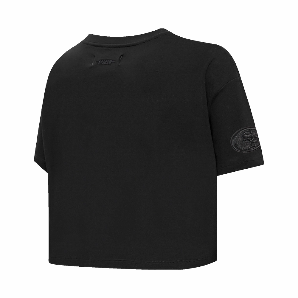 NFL SAN FRANCISCO 49ERS NEUTRAL WOMEN'S BOXY TEE (BLACK)